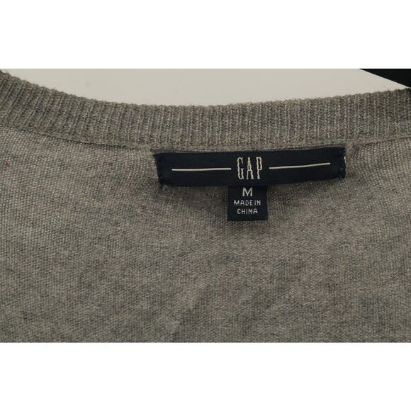 Gap Women's Snap Button Front Cardigan Sweater V-Neck Long Sleeve Size M Gray - Picture 4 of 6
